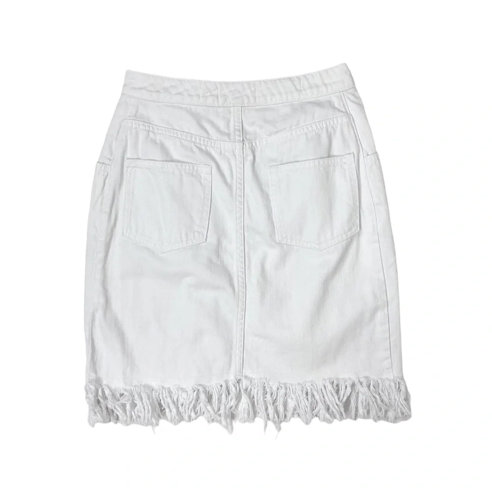Pilcro and the Letterpress | Denim Fringe Skirt